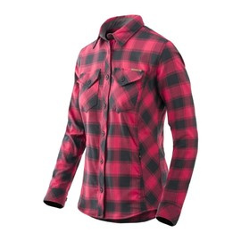 MARIGOLD WOMAN`S SHIRT - CORAL CRIMSON CHECKERED - HELIKON